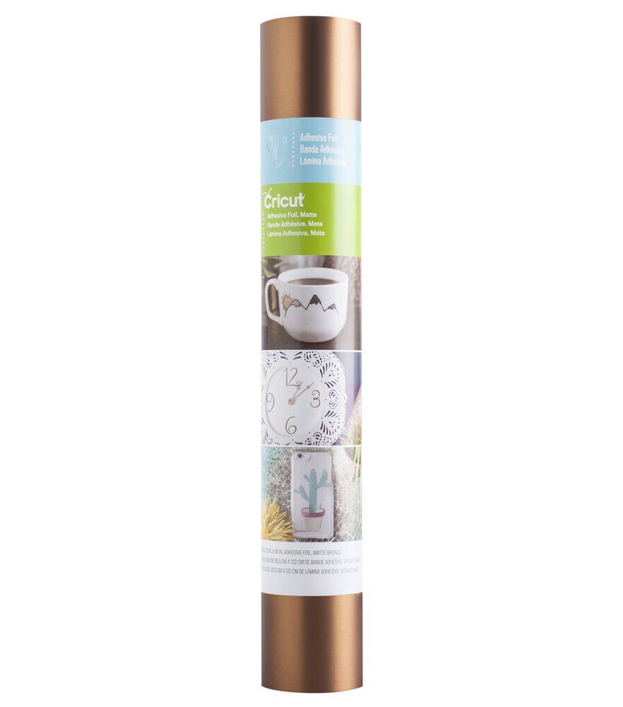 Cricut 12" x 48" Matte Adhesive Foil Roll, Bronze, swatch