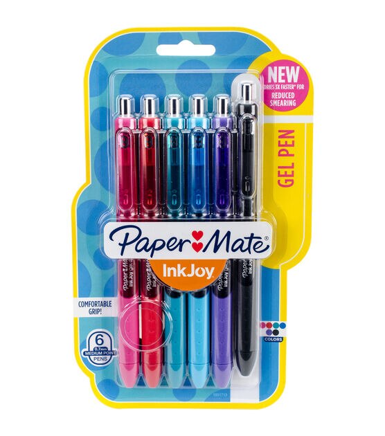 Paper Mate InkJoy Gel Pens .7mm 6 Pkg Assorted