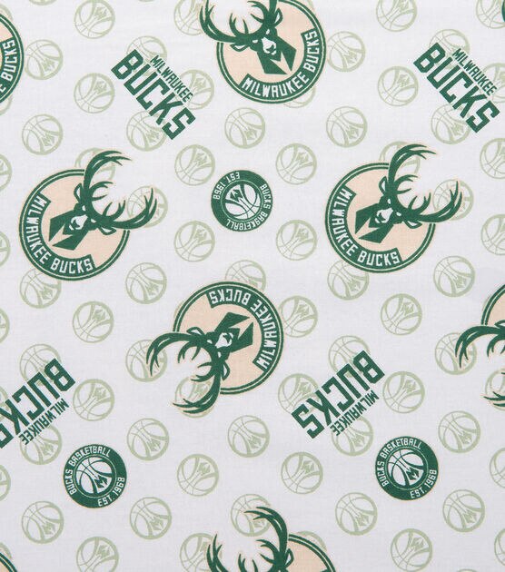 Milwaukee Bucks Cotton Fabric Logo Toss, , hi-res, image 3