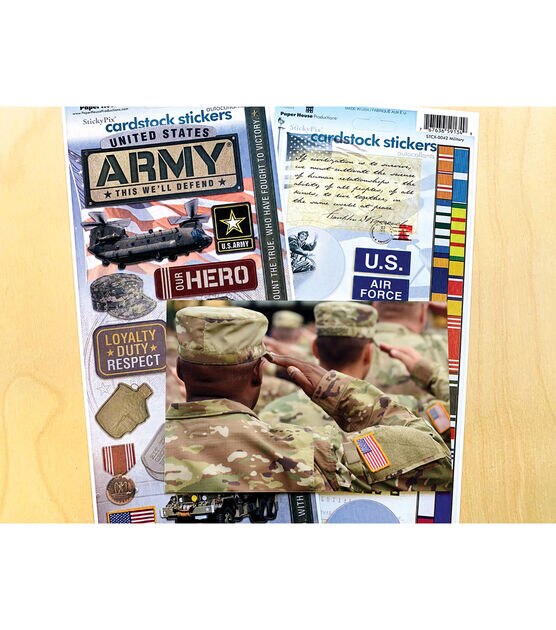 Paper House US Army Cardstock Sticker 2pk, , hi-res, image 2