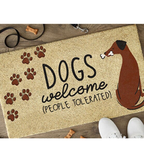 Design Imports 17" x 29" Dogs Welcome Coir Door Mat, , hi-res, image 6