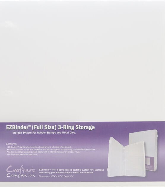 Crafter's Companion 11" x 12" Clear 3 Ring Enclosed Binder