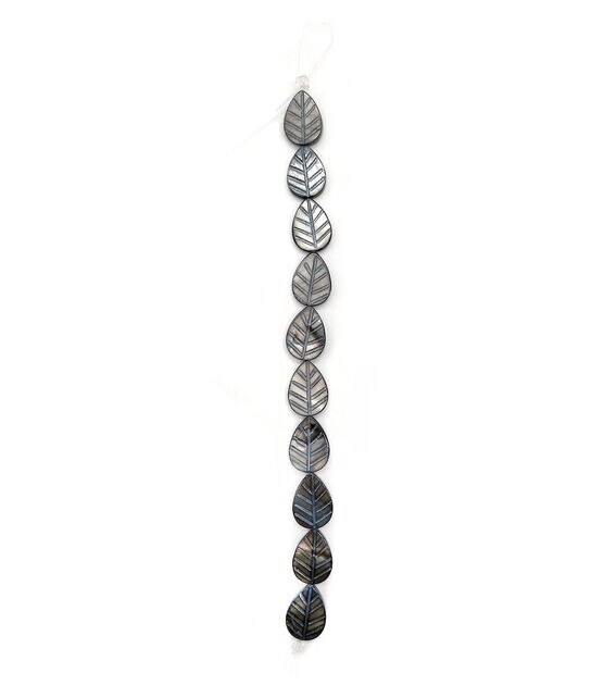 Blue Shell Leaf Strung Beads by hildie & jo, , hi-res, image 2