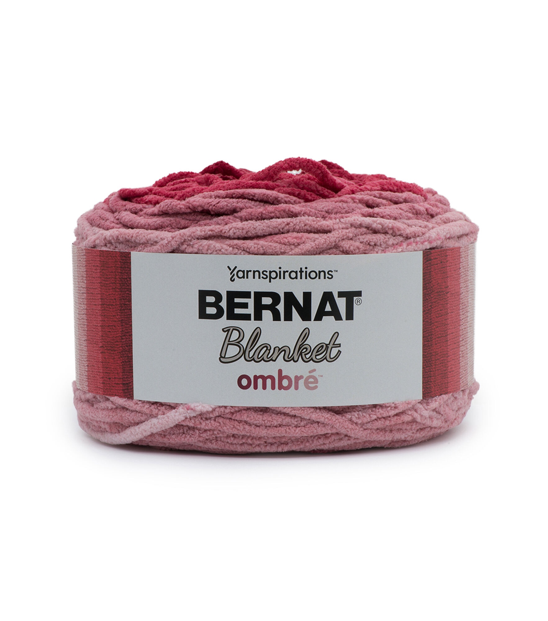 Bernat Blanket Ombre 220yds Super Bulky Polyester Yarn, Burgundy, hi-res