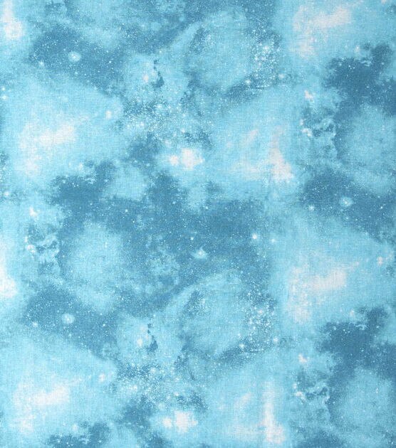 Teal Galaxy Quilt Cotton Fabric by Keepsake Calico, , hi-res, image 1