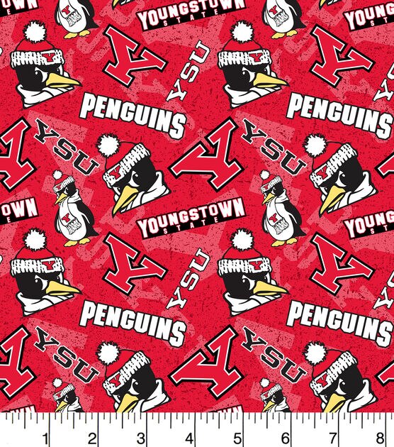 Youngstown State Cotton Fabric Tone on Tone, , hi-res, image 2