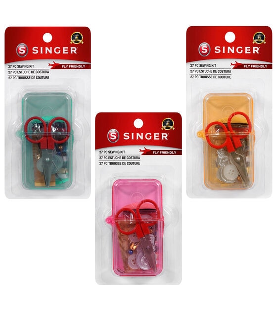 SINGER Travel Sewing Kit with Storage Case, 27 pcs