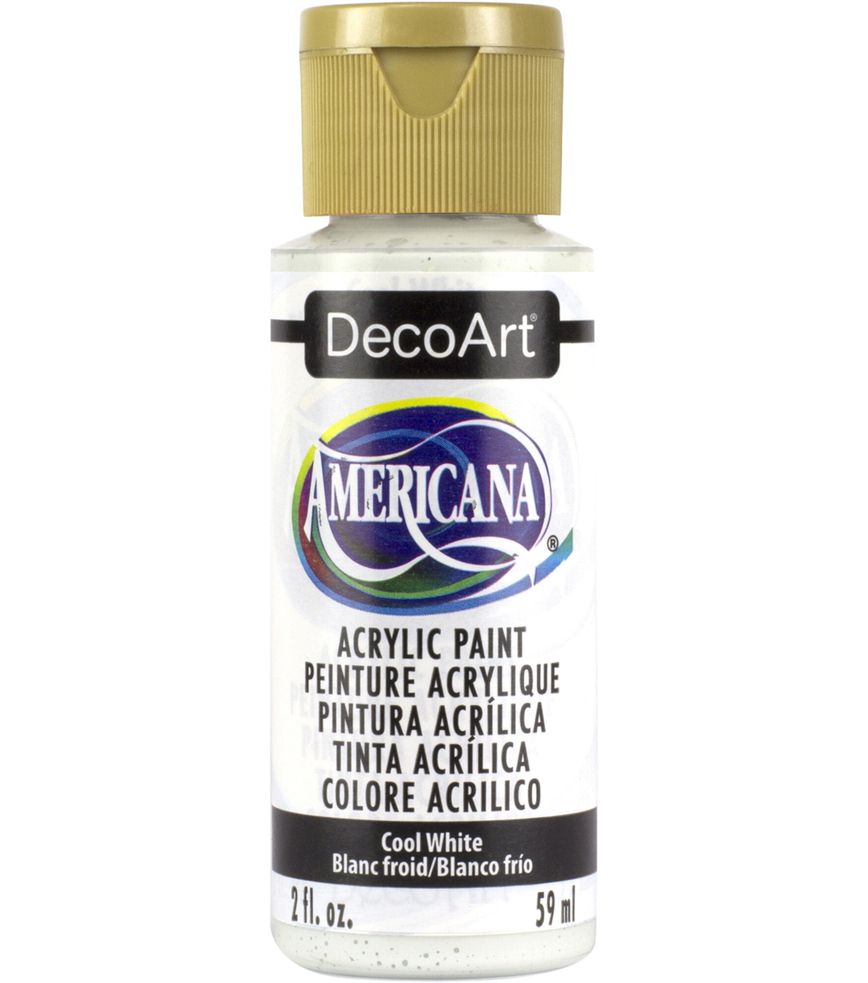 DecoArt Americana Acrylic 2oz Paint, Cool White, hi-res