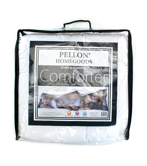 Pellon Queen Comforter, White 86" x 86"