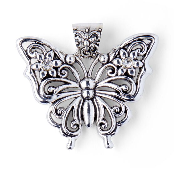 2" Silver Butterfly Pendant by hildie & jo, , hi-res, image 2