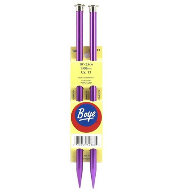 Boye Single Point Aluminum Knitting Needles 10- Size 13