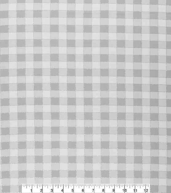 White Buffalo Checks Quilt Glitter Cotton Fabric by Keepsake Calico, , hi-res, image 2