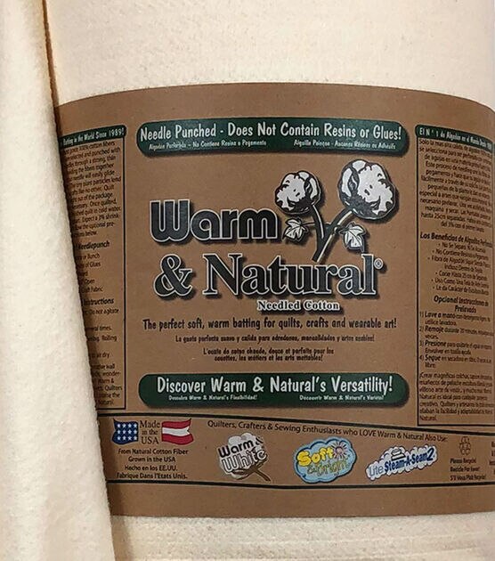 The Warm Company Warm & Natural Cotton Quilt Batting Queen, , hi-res, image 2