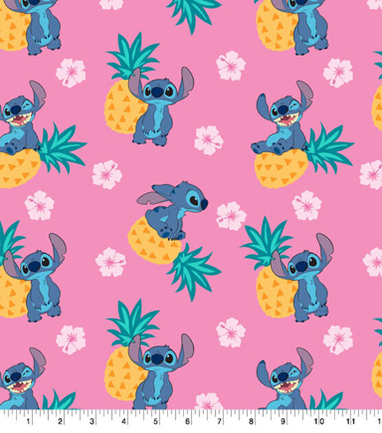 Lilo & Stitch Pineapple Toss Disney Cotton Fabric | JOANN