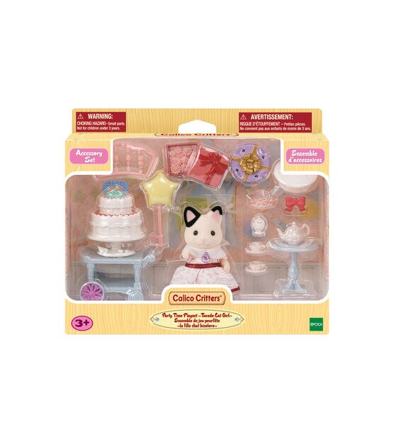 Calico Critters 27ct Tuxedo Cat Girl Party Time Play Set, , hi-res, image 2