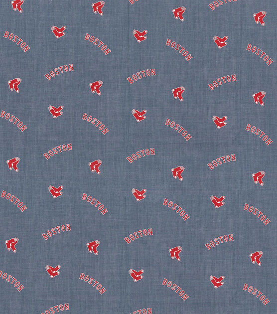 Fabric Traditions Boston Red Sox Chambray Fabric, , hi-res, image 2
