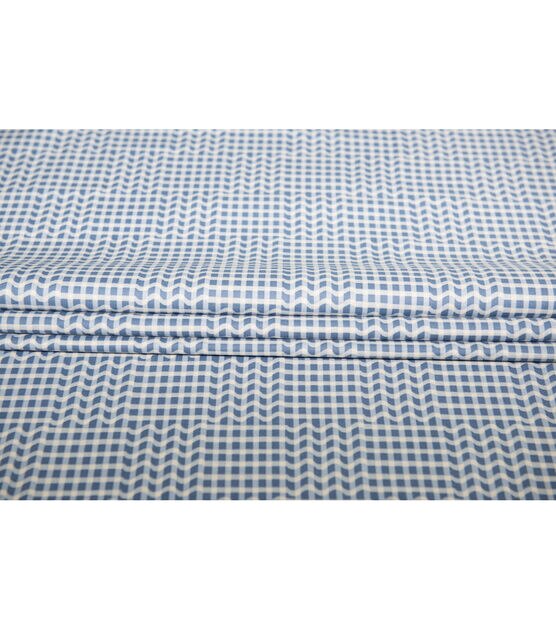 Blue Wavy Checks Quilt Cotton Fabric by Keepsake Calico, , hi-res, image 3