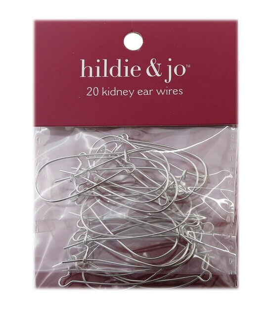 20pk Silver Kidney Ear Wires by hildie & jo