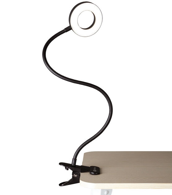 OttLite 20" Dimmable Desk Ring Light With Clip