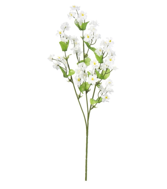 20" White Blossom Stem by Bloom Room