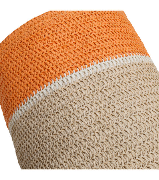 Honey Can Do 15" Beige & Orange Paper Straw Nesting Baskets 3ct, , hi-res, image 7