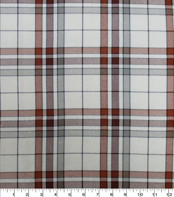 White Plaid Super Snuggle Flannel Fabric, , hi-res, image 2