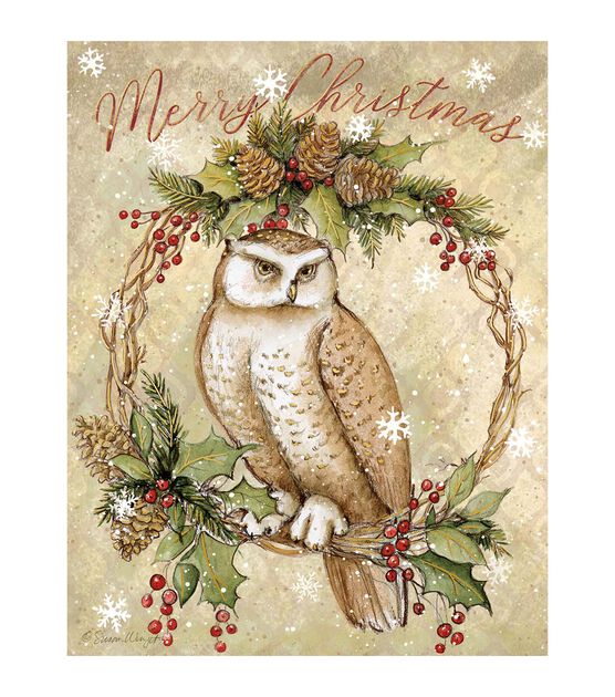 LANG Owl Pinecone Boxed Christmas Cards