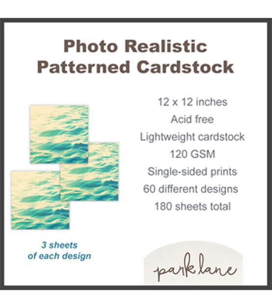 180 Sheet 12" x 12" Photoreal Cardstock Paper Pack by Park Lane, , hi-res, image 4
