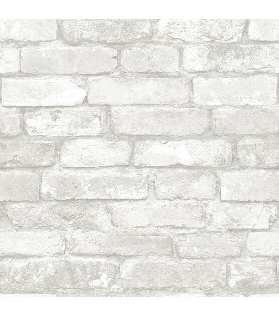 WallPops NuWallpaper Grey White Brick