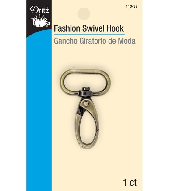 Dritz Fashion Swivel Hook, Antique Brass