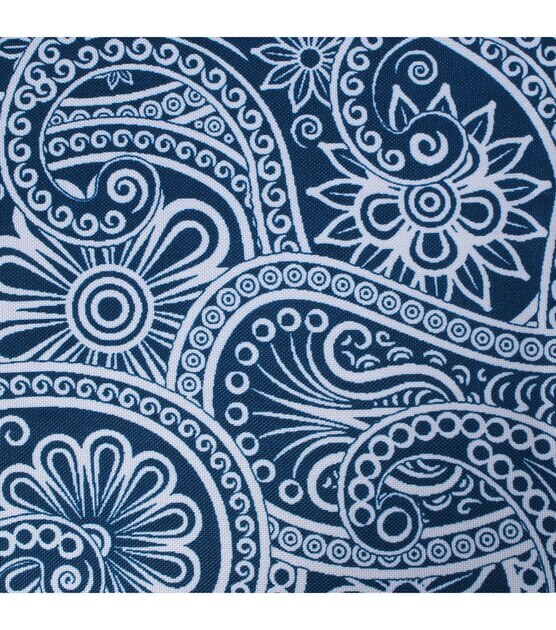 Design Imports Paisley Outdoor Tablecloth with Zipper 84", , hi-res, image 3