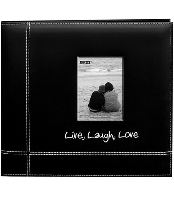 Pioneer Leatherette Postbound Album Love, Laugh & Love Black
