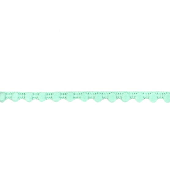 Simplicity Mini Puff Ball Trim 0.38'' Aqua, , hi-res, image 2