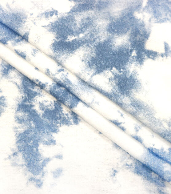 Light Blue Tie Dye Super Snuggle Flannel Fabric, , hi-res, image 2