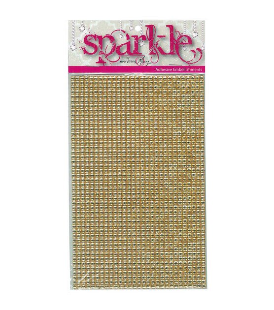 Rhinestone Gemstone Adhesive Open Heart Stickers in Gold or Clear