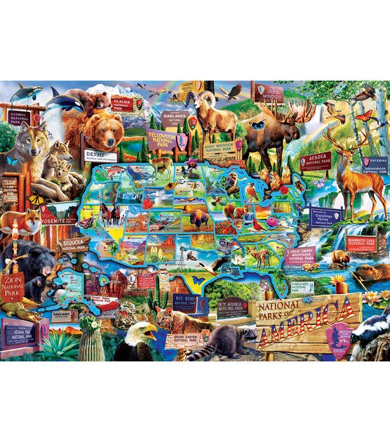 MasterPieces 19" x 27" National Parks of America Jigsaw Puzzle 1000pc, , hi-res, image 2