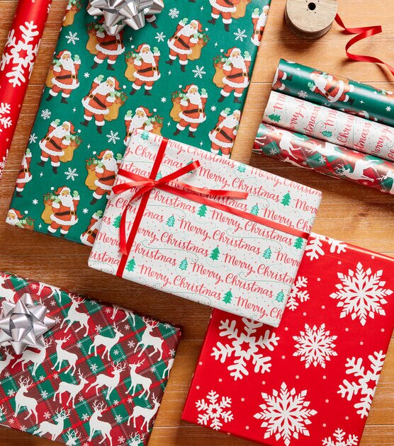 30 x 10' Christmas Wrapping Paper With Brown Backing by Place & Time