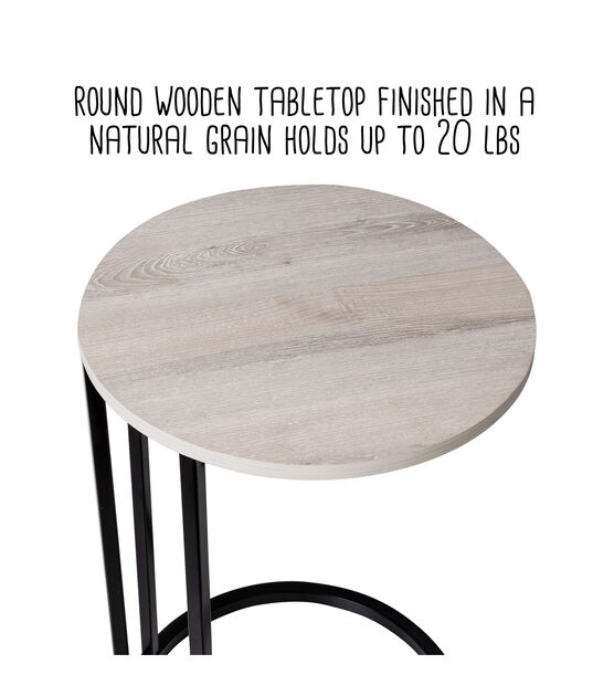 Honey Can Do Natural Round End C Table, , hi-res, image 11