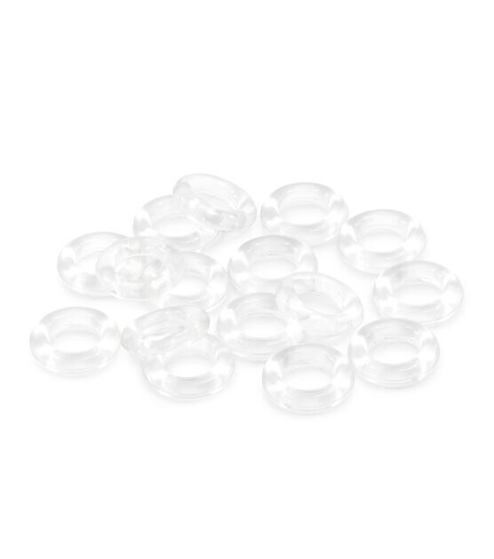 Dritz Home 1/2" Plastic Rings, 24 pc, Clear, , hi-res, image 4