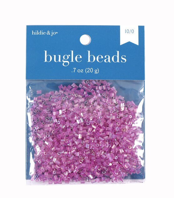 0.7oz Purple Glass Bugle Seed Beads by hildie & jo