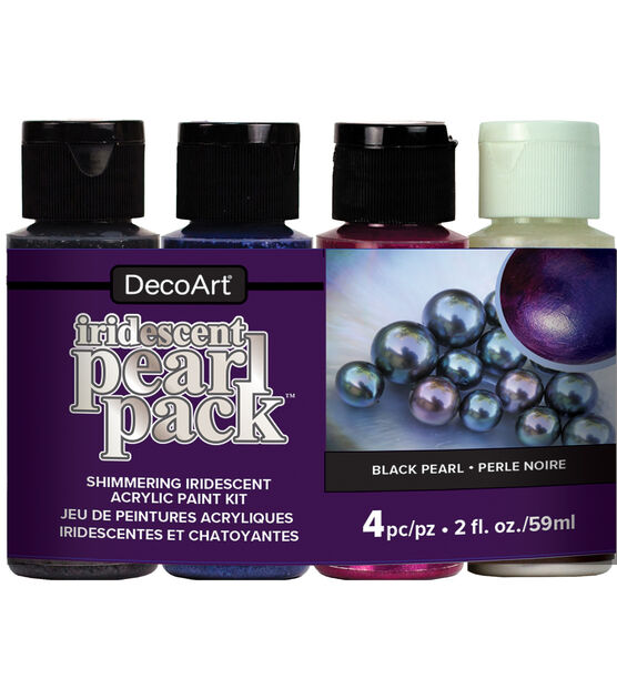 DecoArt 4ct Black Pearl Pack Acrylic Paint