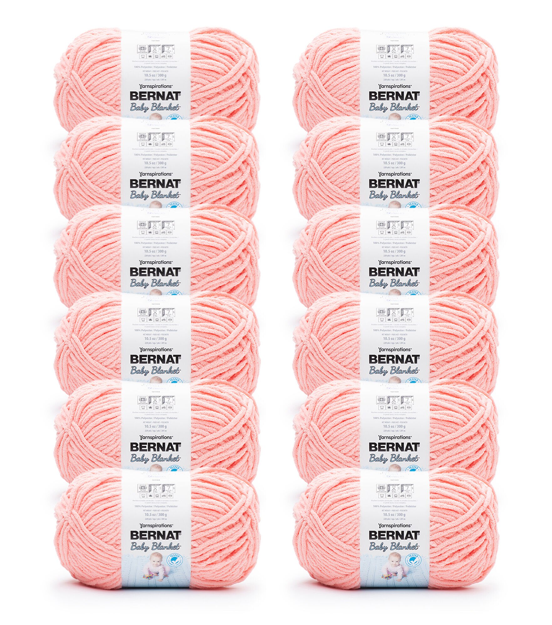 Bernat Baby Blanket Yarn - Big Ball (10.5 oz) - 3 Pack (Seafoam Print)