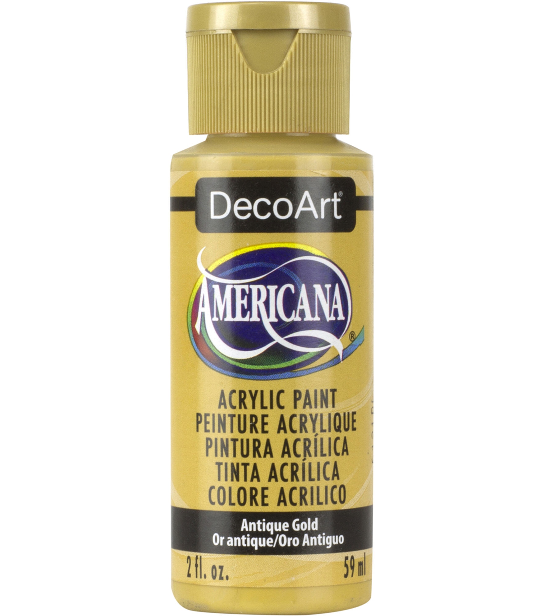 DecoArt Americana Acrylic 2oz Paint, Antique Gold, hi-res
