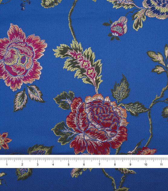Yaya Han Cosplay 4 Seasons French Brocade Blue Red Fabric, , hi-res, image 3