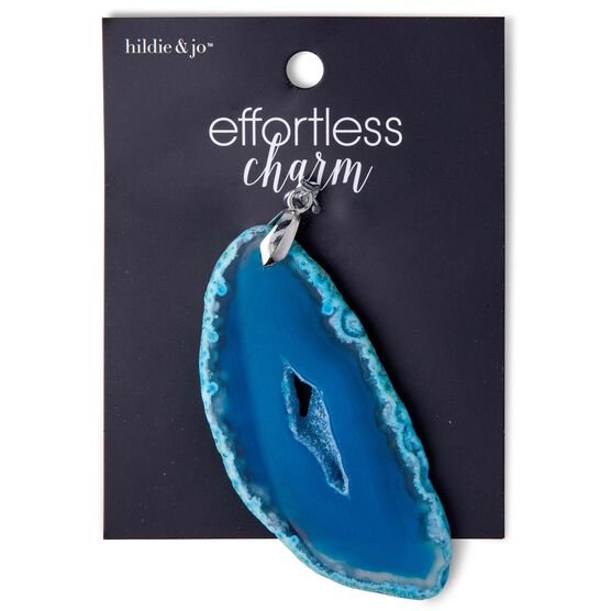 Blue Agate Stone Pendant by hildie & jo