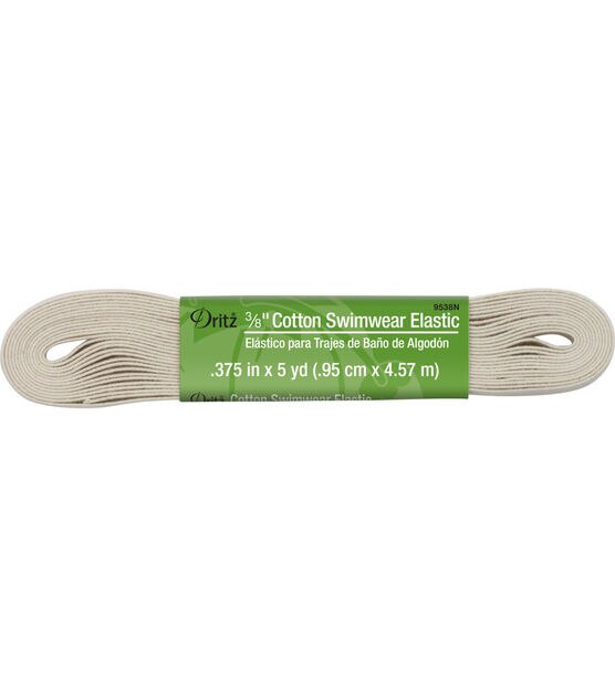 Dritz 3/8" Cotton Swimwear Elastic, Natural, 5 yd