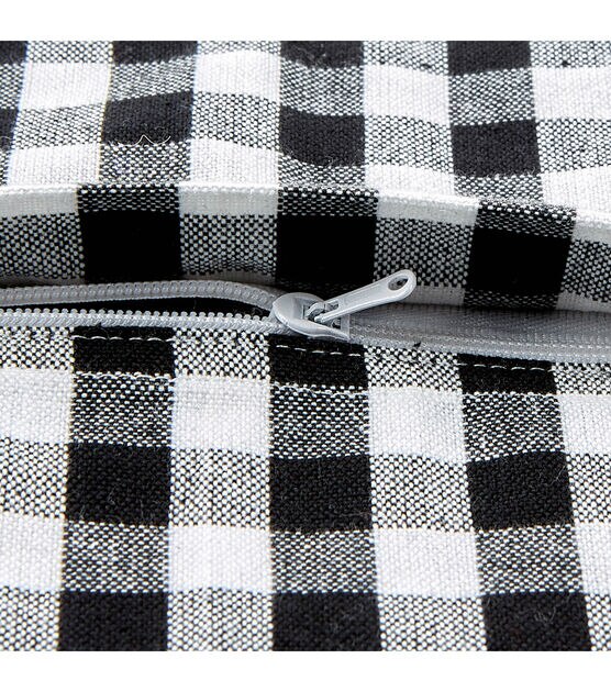 Design Imports Buffalo Check Set of 4 Pillow Covers Black & White, , hi-res, image 4