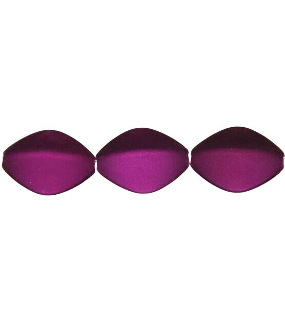 Acrylic Beads Purple Oval 40 Pkg