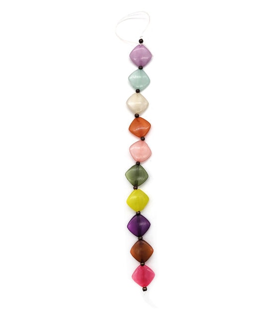 Multicolor Square Plastic Strung Beads by hildie & jo, , hi-res, image 2
