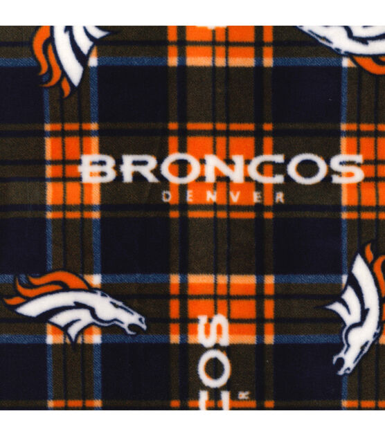 Fabric Traditions Denver Broncos Fleece Fabric Plaid, , hi-res, image 2